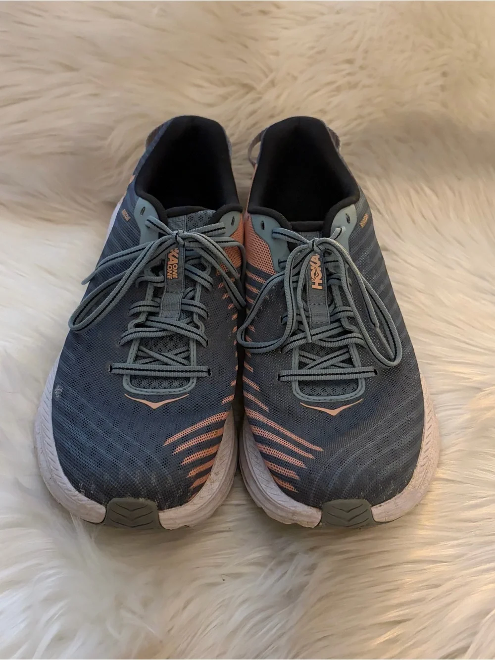 Hoka Rincon Running Sneakers - gray with Peach Logos - Picture 3 of 6